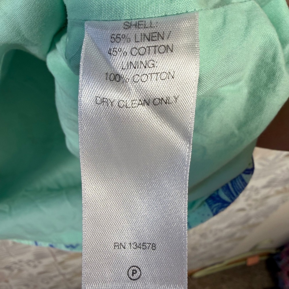Vineyard Vines Linen Cotton Shift Dress Floral Tunic Dress 12 Preppy Coastal - Picture 14 of 16